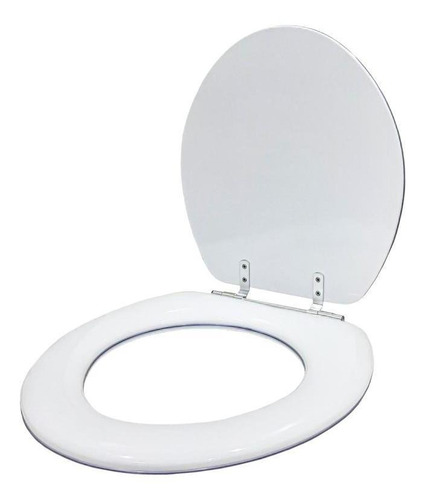 Tampa De Vaso Acolchoada Luxo Convencional Oval Branco