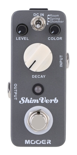 Mini Pedal De Efecto Reverberante Mooer Shim Verb Micro.