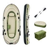Lancha Inflable + Remos Force Voyager 500 Para 3 Personas