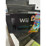 Solo Caja Wii Mario Bros Nintendo Wii Negra Original