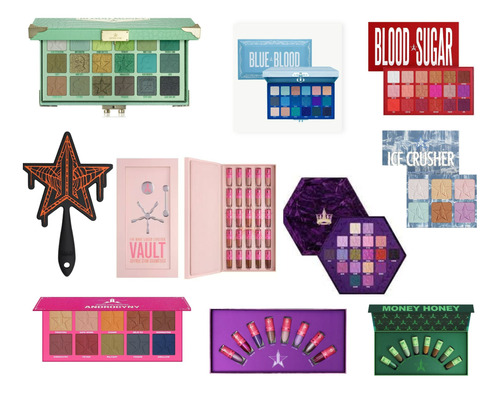 Paquete 10 Sets Jeffree Star Labiales, Sombras Y Espejo