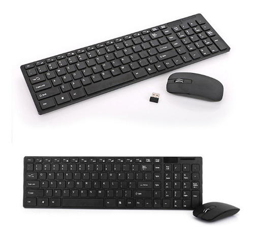 Combo Teclado Mouse Inalámbrico Ultra Delgado Protector Tecl