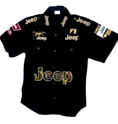 Camisa Escuderia Nascar Carreras Formula 1 Hombre Jeep Negra