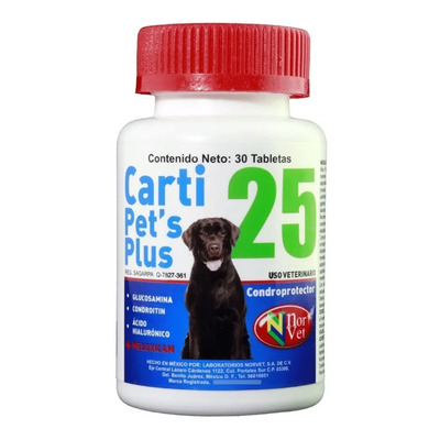 Carti Pet's Plus 25 Con 30 Tabs Condroprotector Perro Grande | Envío gratis
