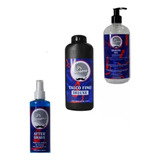 Kit Barberia  Profecional Gel Afeitar + Talco + After Shaver