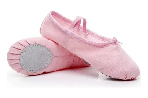 Zapatillas Media Punta Lona Y Gamuza Ballet Niña,yoga 