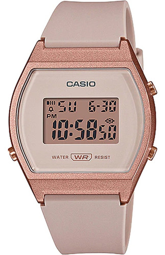 Relógio Digital Casio Feminino Vintage Rosê Lw-204-4adf