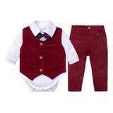 Ropa Para Niños, Ropa De Caballero, Chaleco, Corbata A Cuadr