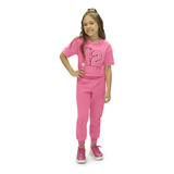 Conjunto Juvenil Rovitex Moletinho Rosa Neon