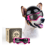 Óculos De Sol Para Cães Pequenos E Capacete Para Cães De Con