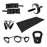 Kit Entrenamiento Colchoneta Kettlebell Rueda Etc - Gymtonic