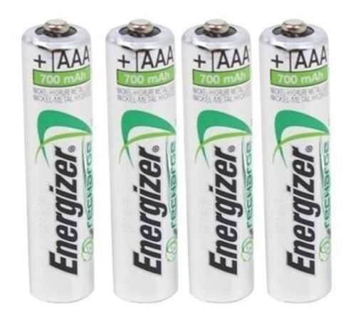 4 X Pilas Recargables Aaa Energizer Nimh 700 Mah 