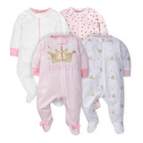 Pack De 4 Pijamas Para Bebé Niña Gerber, Talla 6-9