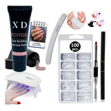 Polygel Poligel Kit Alongamento De Unha Cabine F1 Tip