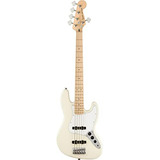 Bajo Jazz Squier Affinity 5 Cuerdas, Blanco Olímpico, Diapas