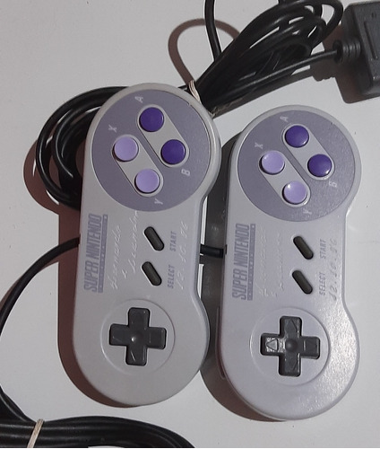 2 Controles Para Super Nintendo Originais, Leia A Descrição.