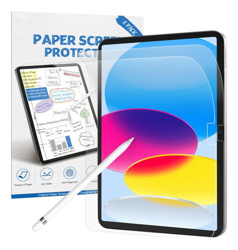 2 Piezas Compatible iPad 10 Paper Feel Protector De Pantalla