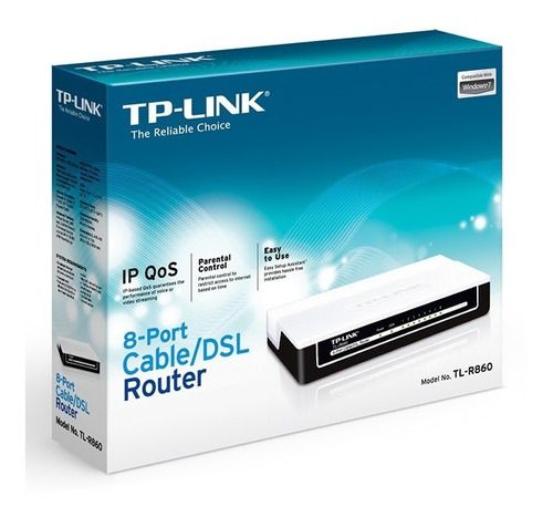 Roteador A Cabo / Dsl De 8 Portas Tp-link Tl-r860 Ip Qos