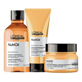 Kit Nutrioil Loreal Shampoo + Condicionador + Máscara 250g