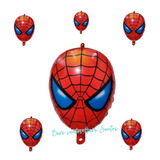 6 Pz Globos De Spiderman Cabeza (hombre Araña) Fiestas Cumpl