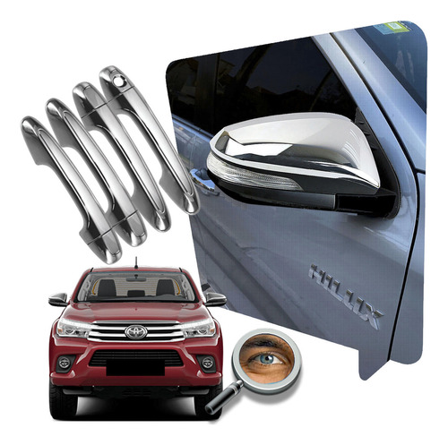 Hilux 2016+ Cubre Manijas Y Espejos Cromados Tuningchrome