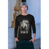 Polera Larga Slipknot Metal Rock Mascara Estampado Algodon