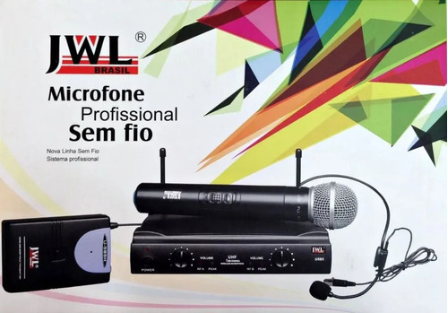 Microfone Profissional Sem Fio Jwl U-585h - Mão + Headset