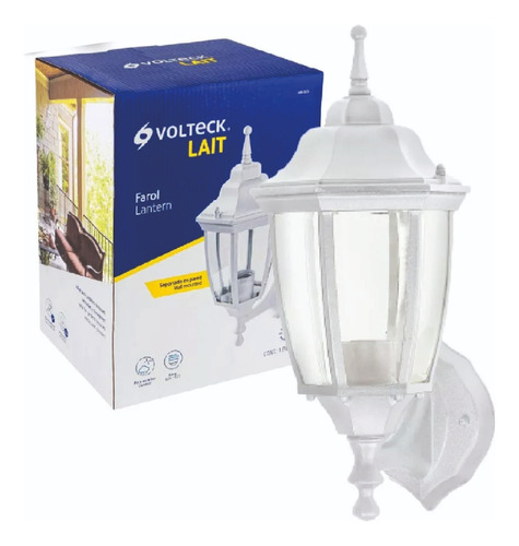 Arbotante Tipo Farol Soportado Blanco 47288