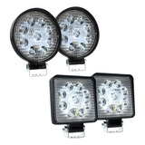 Par Faros 9 Led Estrobo Auxiliares 27w 4x4 Universales Spot