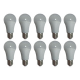 Pack X 10 Lampara Bulbo Led 7w=50w Luz Fria/ Calida