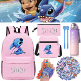 Conjuntos De Mochilas Multibolsillos Lilo Stitch De 57 Pieza