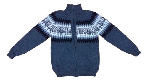 Sweater Campera Pullover Lana Alpaca Esfumado Talle L(large)