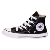 Tenis Converse Chuck Taylor Color Negro Para Niños Unisex Diseño De La Tela Liso Talla 22.5