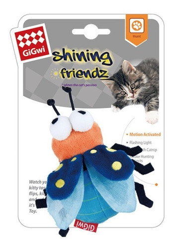 Shining Friendz Luciérnaga Con Luz Y Catnip Para Gatos Gigwi