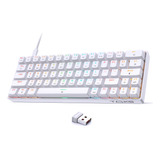 Tmkb T63 Teclado Inalambrico Para Juegos, Triple Modo Bt5.0/