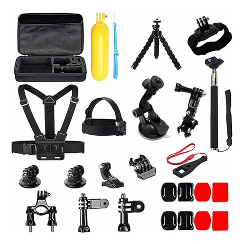 Multi Set 28 Piezas Para Camara Go Pro Con Estuche