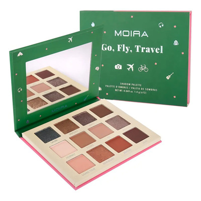 Paleta De Sombras 12 Tonos Neutros Go, Fly, Travel Moira | Envío gratis