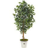 65in. Maceta Decorativa Artificial Ficus Árboles De Se...