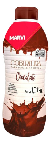 Cobertura Para Sorvetes E Doces Marvi Chocolate 1kg - 6 Und