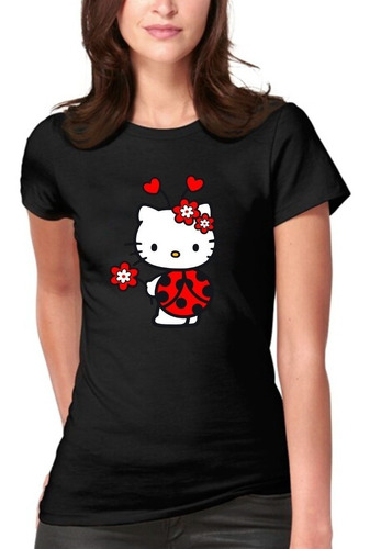 Polera Hello Kitty Chinita Regalo Gato Cat  Mujer Niña