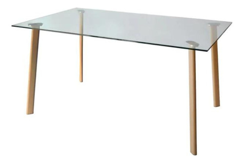 Mesa Ferra Vidrio Linea Nordica 120x80cm 