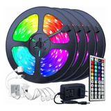 A Juego De Tiras De Luces Led Rgb 20m Ip65+mando A