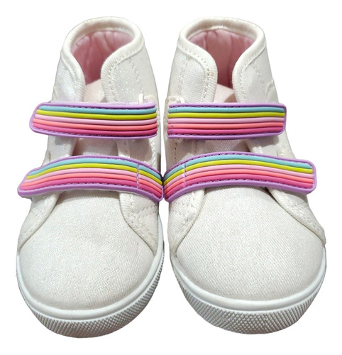 Zapato Tenis Bota Blanco Brillos Tornasol Carters Arcoiris