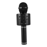 Microfone Bluetooth Sem Fio Karaoke Kids Muda Voz + Cor Preto