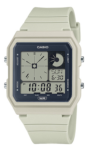 Reloj Unisex Casio Lf-20w-8adf Core Ladies Color De La Correa Blanco Color Del Bisel Blanco Color Del Fondo Gris