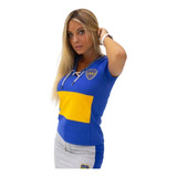 Camiseta Boca Juniors Dama Mujer Vintage Retro Cordones