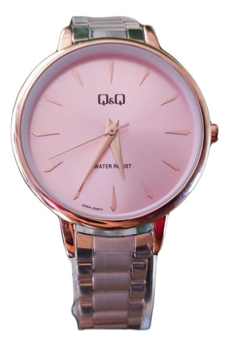 Reloj Q&q Mujer Acero Inoxidable Caja Color Oro Rosa 