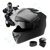 Casco Abatibles Motos Motocicleta Anti Niebla Espejo Doble