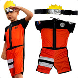 Fantasia Infantil Naruto Uzumaki Curta Short Criança Cosplay