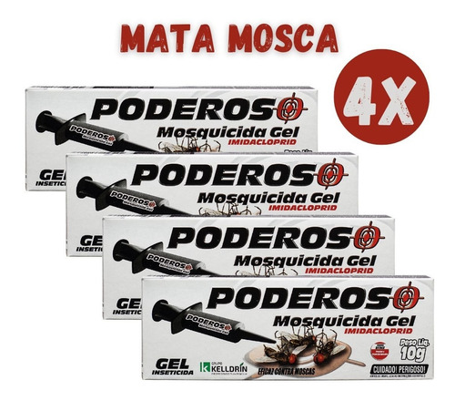 4 Poderoso Mosquicida Gel Mata Mosquito Mosca Varejeira 10g